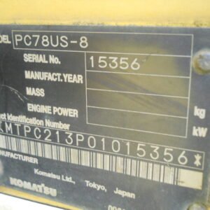 Komatsu PC78US-8 15356 Import Ex.Japan - Gambar 7