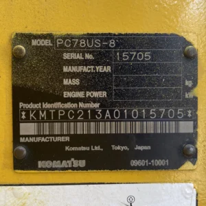 Komatsu PC78US-8 15705 Import Ex.Japan - Gambar 26