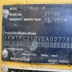 Komatsu PC78US-8 27780 Import Ex.Japan - Gambar 5