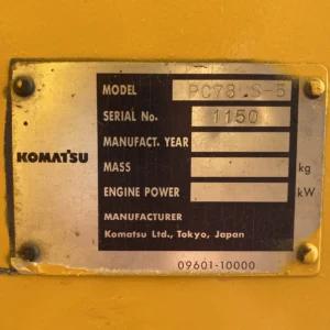 Komatsu PC78US-5 1150 Import Ex.Japan - Gambar 26