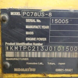 Komatsu PC78US-8 15005 Import Ex.Japan - Gambar 5
