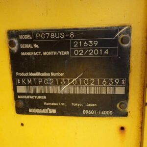 Komatsu PC78US-8 21639 Import Ex.Japan - Gambar 5
