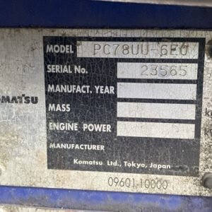 Komatsu PC78UU-6EO 23565 Import Ex.Japan - Gambar 5