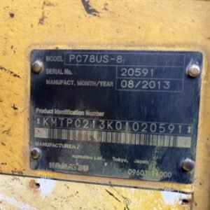 Komatsu PC78US-8 20591 Import Ex.Japan - Gambar 5