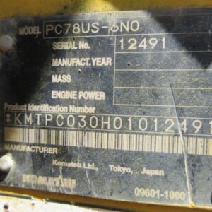 Komatsu PC78US-6N0 12491 Import Ex.Japan - Gambar 5