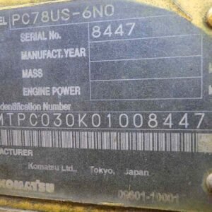 Komatsu PC78US-6N0 8447 Import Ex.Japan - Gambar 5