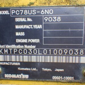 Komatsu PC78US-6N0 9038 Import Ex.Japan - Gambar 5