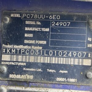 Komatsu PC78UU-6EO 24907 Import Ex.Japan - Gambar 5