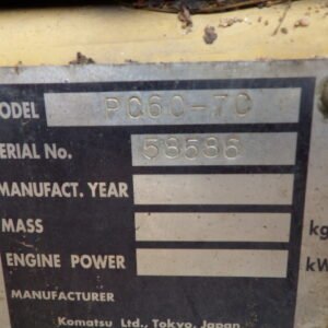 Komatsu PC60-7 58586 Import Ex.Japan - Gambar 5