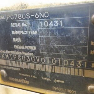 Komatsu PC78US-6N0 10431 Import Ex.Japan - Gambar 5