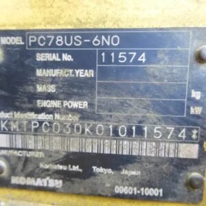 Komatsu PC78US-6N0 11574 Import Ex.Japan - Gambar 5