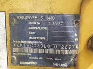Komatsu PC78US-6N0 12697 Import Ex.Japan - Gambar 5