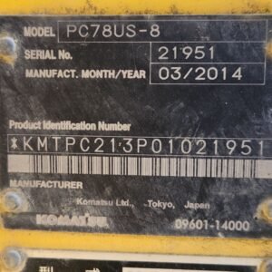 Komatsu PC78US-8 21951 Import Ex.Japan - Gambar 5