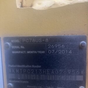 Komatsu PC78US-8 26956 Import Ex.Japan - Gambar 5