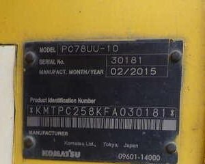 Komatsu PC78UU-10 30181 Import Ex.Japan - Gambar 5