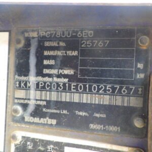 Komatsu PC78UU-6EO 25767 Import Ex.Japan - Gambar 5