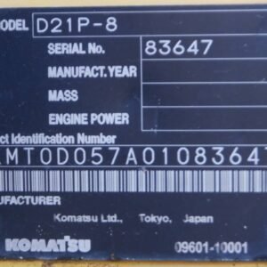 Komatsu D21P-8 83647 Import Ex.Japan - Gambar 5